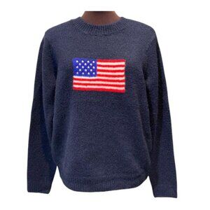 Nanette Lepore Flag Sweater NWT Small Navy